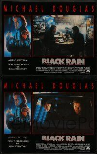 6z651 BLACK RAIN 6 LCs '89 Ridley Scott, Michael Douglas is an American cop in Japan!