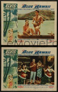6z849 BLUE HAWAII 3 LCs '61 Elvis Presley, Joan Blackman, Angela Lansbury, rock 'n' roll island!