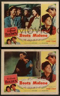 6z077 BOOTS MALONE 8 LCs '51 William Holden, young horse jockey Johnny Stewart!