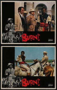 6z088 BURN 8 int'l LCs '70 Marlon Brando profiteers from war, directed by Gillo Pontecorvo!