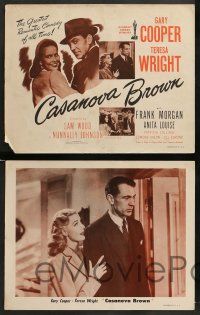 6z106 CASANOVA BROWN 8 LCs '44 Gary Cooper loves Teresa Wright, great images!