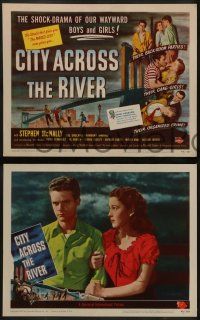 6z127 CITY ACROSS THE RIVER 8 LCs '49 Stephen McNally, Anthony Tony Curtis and Richard Jaeckel!