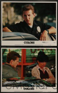 6z134 COLORS 8 LCs '88 Sean Penn & Robert Duvall as cops, candid image of director Dennis Hopper!