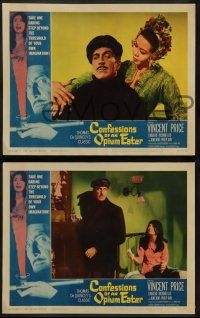 6z139 CONFESSIONS OF AN OPIUM EATER 8 LCs '62 Vincent Price, drugs beyond your own imagination!