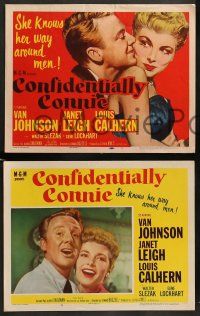 6z140 CONFIDENTIALLY CONNIE 8 LCs '53 cool images of Janet Leigh, Van Johnson & Louis Calhern!