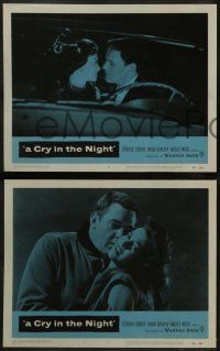 6z145 CRY IN THE NIGHT 8 LCs '56 how did nice 18 year-old Natalie Wood fall so far!