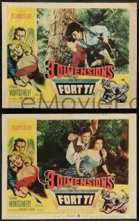 6z780 FORT TI 4 3D LCs '53 Fort Ticonderoga, 3-D, George Montgomery & Joan Vohs!