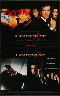 6z022 GOLDENEYE 9 LCs '95 Pierce Brosnan as Bond, Izabella Scorupco, sexy Famke Janssen!