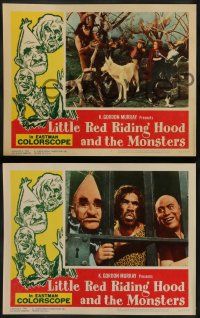 6z316 LITTLE RED RIDING HOOD & THE MONSTERS 8 LCs '64 really wacky, sure to scare little kids!