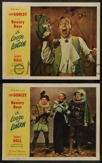 6z682 LOOSE IN LONDON 6 LCs '53 wacky images of Bowery Boys Leo Gorcey & Huntz Hall!