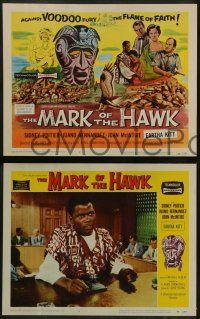 6z330 MARK OF THE HAWK 8 LCs '58 Sidney Poitier & Eartha Kitt against voodoo fury in Africa!