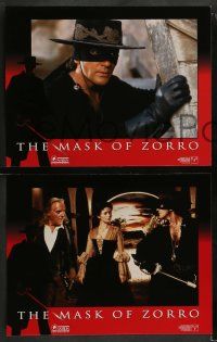 6z332 MASK OF ZORRO 8 LCs '98 Antonio Banderas, sexy Catherine Zeta-Jones, Anthony Hopkins!