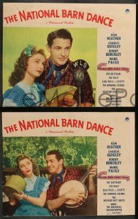 6z872 NATIONAL BARN DANCE 3 LCs '44 Jean Heather, Charles Quigley, Robert Benchley & radio stars!