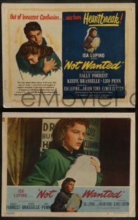 6z348 NOT WANTED 8 LCs '49 unwed mother Sally Forrest, her story is the nation's problem!