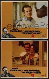 6z625 ONE FLEW OVER THE CUCKOO'S NEST 7 LCs '75 Jack Nicholson & Louise Fletcher, Milos Forman!