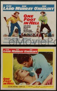 6z351 ONE FOOT IN HELL 8 LCs '60 Alan Ladd, Don Murray, hell came to town wearing a badge!