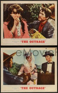 6z809 OUTRAGE 4 LCs '64 great images of Paul Newman, Laurence Harvey, Claire Bloom!