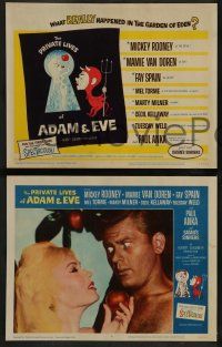 6z374 PRIVATE LIVES OF ADAM & EVE 8 LCs '60 wacky art of sexy Mamie Van Doren & devil Mickey Rooney