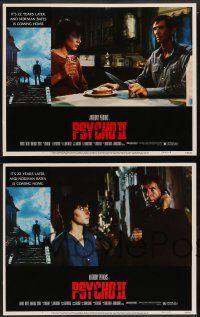 6z379 PSYCHO II 8 LCs '83 Anthony Perkins as Norman Bates, Vera Miles, Meg Tilly, horror sequel!