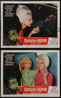 6z384 QUEEN OF BLOOD 8 LCs '66 Dennis Hopper, inhuman Judi Meredith, hideous beyond belief!