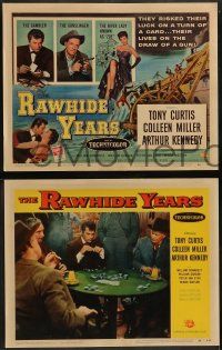 6z394 RAWHIDE YEARS 8 LCs '55 poker playing Tony Curtis + sexy Colleen Miller & Arthur Kennedy!