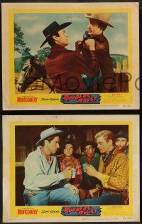6z814 ROBBER'S ROOST 4 LCs '55 George Montgomery, from Zane Grey novel, savagery in the West!