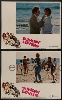 6z451 SUNDAY LOVERS 8 LCs '81 Gene Wilder, Roger Moore, Ugo Tognazzi, Lynn Redgrave!