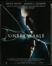 6z018 UNBREAKABLE 10 LCs '00 M. Night Shyamalan directed, Bruce Willis, Samuel L. Jackson!