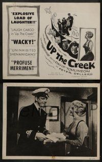 6z694 UP THE CREEK 6 LCs '59 Peter Sellers comedy directed by Val Guest, w/ cool tc art!
