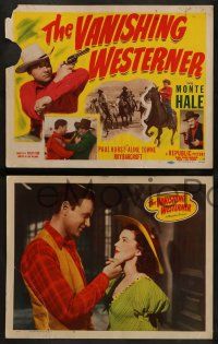 6z533 VANISHING WESTERNER 8 LCs '50 great artwork images of cowboy Monte Hale fighting bad guys!