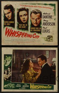 6z561 WHISPERING CITY 8 LCs '47 great images of Helmut Dantine, Mary Anderson, & Paul Lukas!