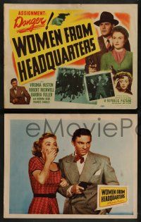6z579 WOMEN FROM HEADQUARTERS 8 LCs '50 Virginia Huston, Robert Rockwell, assignment: danger!