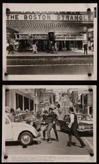 7a966 BOSTON STRANGLER 2 8x10 stills '68 Tony Curtis arrested, great candid Marquee image!