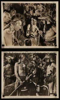 7a995 UNCONQUERED 2 8x10 stills '47 Cecil B. DeMille, both with Native American Boris Karloff!