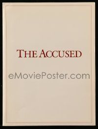 7a450 ACCUSED presskit '88 Jodie Foster, Kelly McGillis, case that shocked a nation!