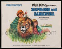 7a307 NAPOLEON & SAMANTHA presskit w/ 9 stills '72 Disney, very 1st Jodie Foster, cool lion!