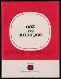 7a482 ODE TO BILLY JOE presskit '76 Robby Benson & O'Connor, movie based on Bobbie Gentry song!