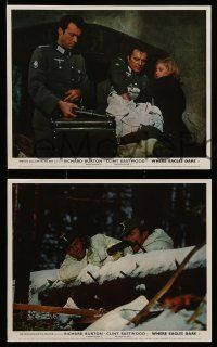 7a507 WHERE EAGLES DARE 9 color English FOH LCs '68 Clint Eastwood, Richard Burton, Mary Ure, WWII!