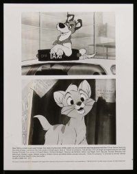 7a434 OLIVER & COMPANY presskit w/ 5 stills '88 images of Walt Disney cats & dogs in New York City