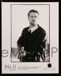 7a311 SEVEN presskit w/ 9 stills '95 David Fincher, Morgan Freeman, Brad Pitt, deadly sins!