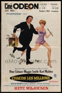 7b060 HOT MILLIONS Belgian '68 Peter Ustinov embezzles, Maggie Smith bedazzles!