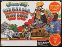 7b447 HARDER THEY COME British quad R77 Jimmy Cliff, Jamaican reggae music, artwork by John Bryant