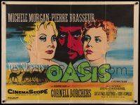 7b465 OASIS British quad '56 sexy Michele Morgan, Pierre Brasseur, directed by Yves Allegret!