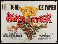 7b467 PAPER TIGER British quad '75 Ken Annakin directed, David Niven, Toshiro Mifune!