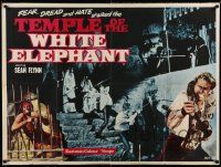 7b478 TEMPLE OF THE WHITE ELEPHANT British quad '66 Lenzi, Sandok, il Maciste della giungla, Flynn