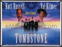 7b480 TOMBSTONE British quad '94 Kurt Russell as Wyatt Earp, Val Kilmer as Doc Holliday