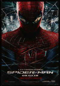 7b025 AMAZING SPIDER-MAN IMAX teaser DS Canadian 1sh '12 Andrew Garfield over city!