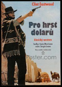 7b230 FISTFUL OF DOLLARS Czech 12x17 '90s introducing the man with no name, Clint Eastwood!