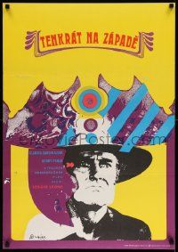 7b222 ONCE UPON A TIME IN THE WEST Czech 23x33 '73 Sergio Leone, different Stanislav Vajec artwork
