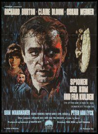 7b303 SPY WHO CAME IN FROM THE COLD Danish '66 Richard Burton, Claire Bloom, John Le Carre novel!